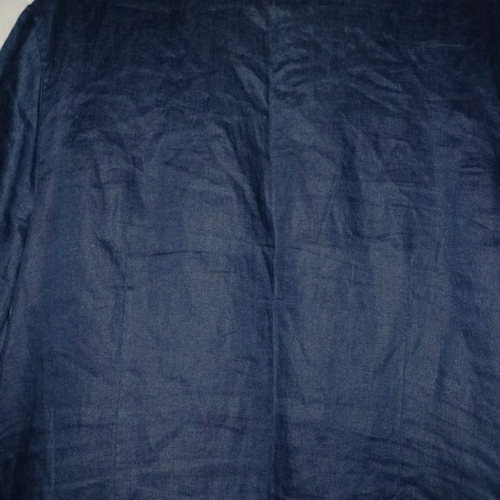 CHARTER CLUB COASTAL NAUTICAL ANCHOR TUNIC BLOUSE 100% LINEN BLUE WHITE LARGE - Picture 4 of 8